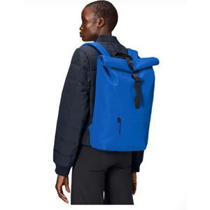 Rains Wave Rolltop Rucksack Waterproof Cycle Ready Backpack with Laptop Pocket